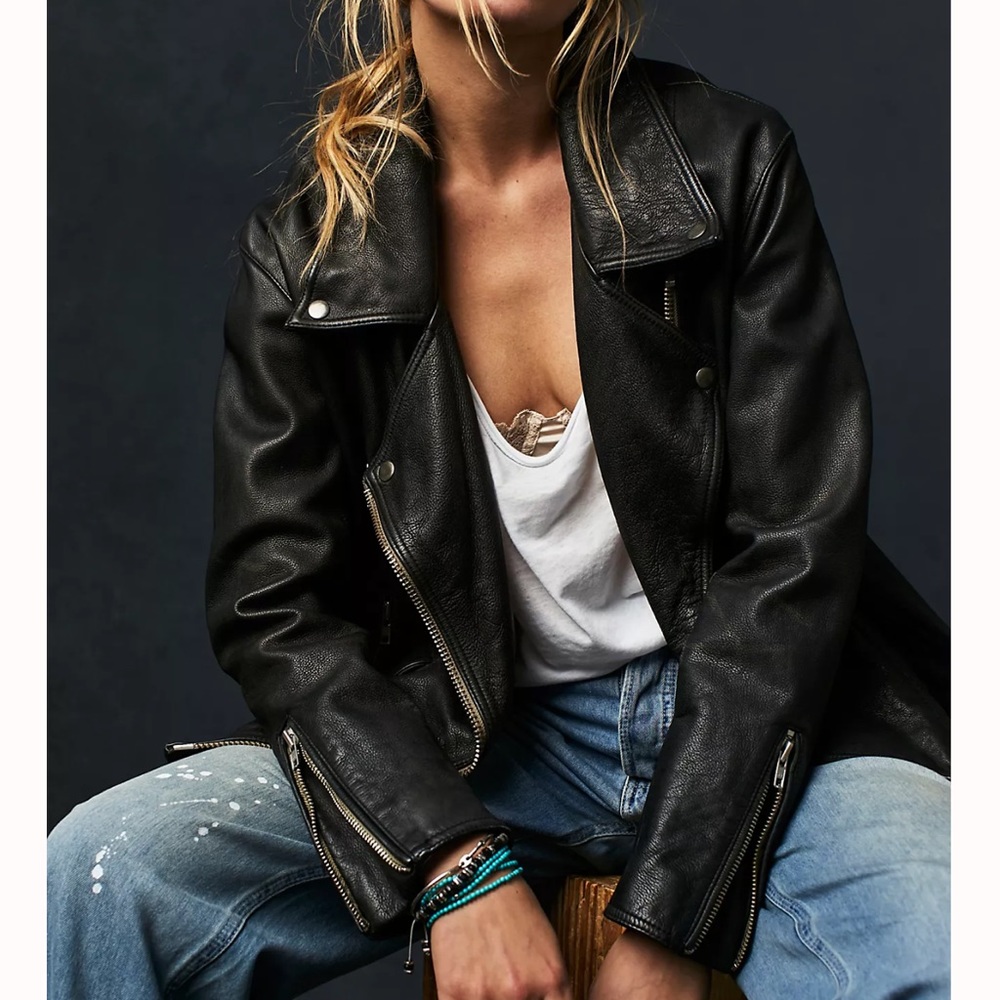 Free People Leather Moto Jacket